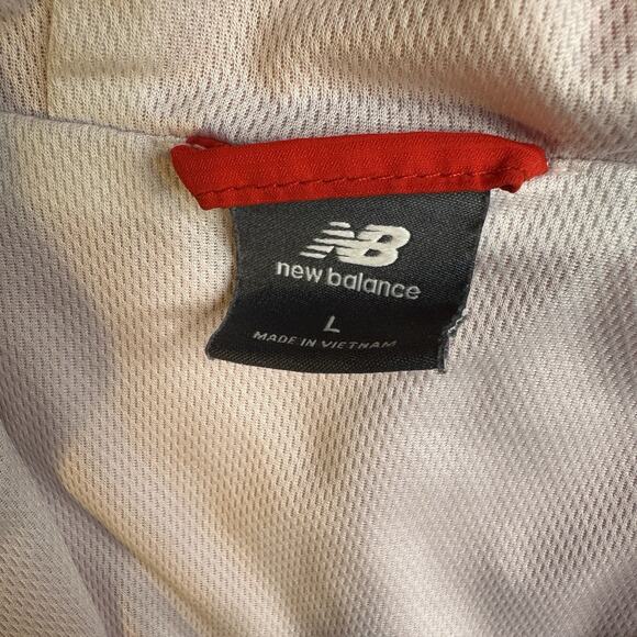 New Balance Hoode Jacket Red Blue Drawtring Waist SZ L - Picture 6 of 13